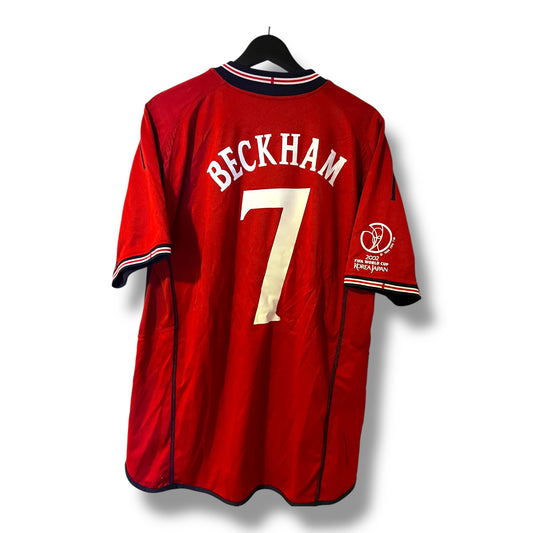 England 2002 Bortedrakt - Beckham #7 - 8/10 - Str Large