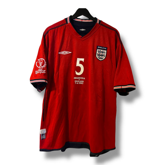 England 2002 Bortedrakt - Ferdinand #5 - 7.5/10 - Str X Large