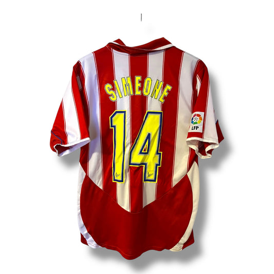 Atletico Madrid 2003/4 Hjemmedrakt - Simeone #14 - 8/10 - Str Small